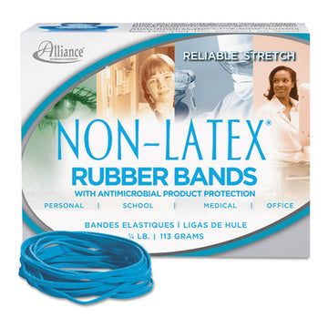 Alliance® Antimicrobial Non-latex Rubber Bands, Size 33, 0.04" Gauge, Cyan Blue, 4 Oz Box, 180-box freeshipping - TVN Wholesale